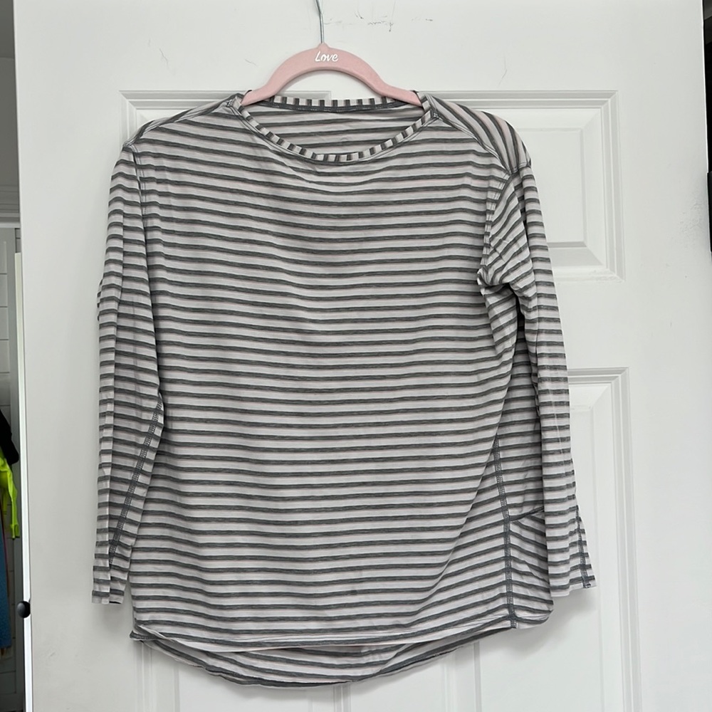 Lululemon long sleeved striped shirt